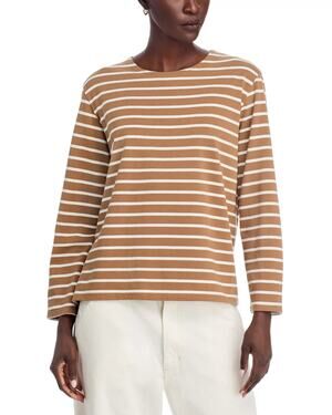 Denimist Long Sleeve Tee Brown/white Size XL 3392